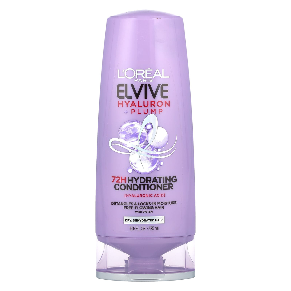 L'Oréal, Elvive, Hyaluron + Pump, увлажняющий кондиционер 72H, 375 мл (12,6 жидк. унц.)