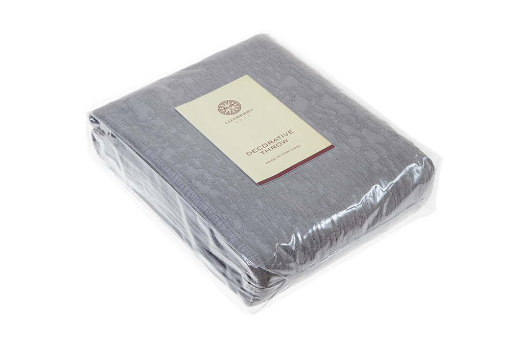 Покрывало 220x240 Luxberry Velvet серое Португалия фото