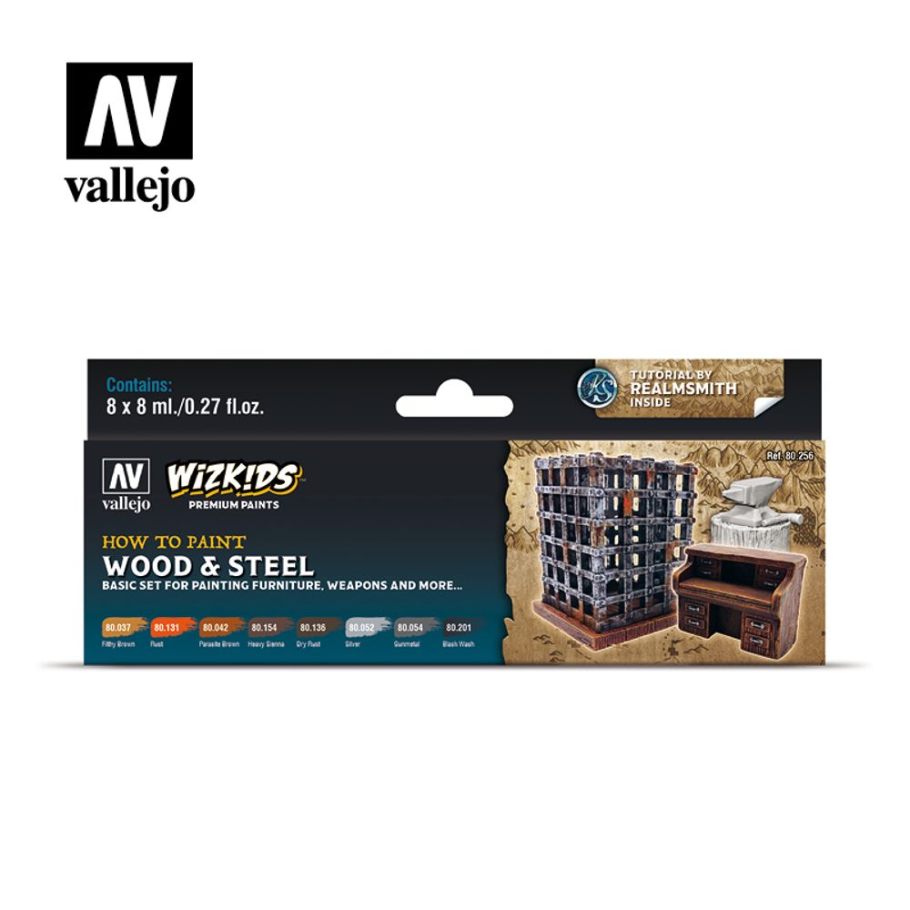 Wizkids premium set by vallejo: wood &amp; steel