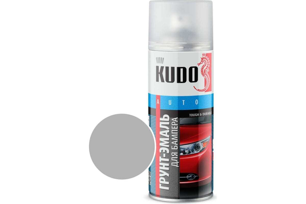 Грунт-эмаль для бампера Kudo серая (520мл) аэрозоль