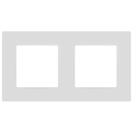 Рамка для розеток и выключателей ЭРА Серия 12 12-5202-01М на 2 поста, Классик, белый матовый