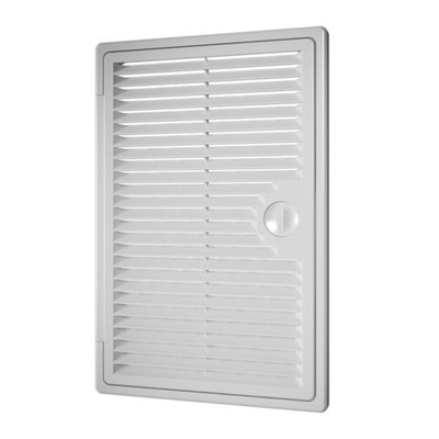 Решетка вентиляционная пластик, 300х300 мм, с дверцей, Эра, 3030ДФ