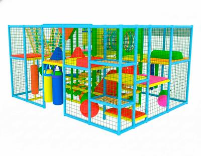 Детский уличный игровой лабиринт с крышей «Теремок» 6,15×3,69×3,3 м