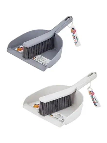 Набор: щетка-сметка с совком 30x22см, 2цв.