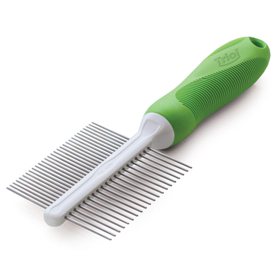 Расческа двухсторонняя "премиум", 68*204мм (блистер), triol