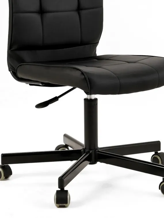 Кресло Бюрократ CH-330M черная эко.кожа Leather Black, крестовина металл черный