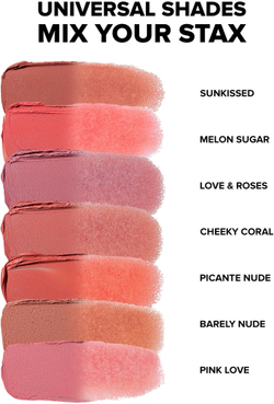 Nudestix Stax All Over Color Blush Balm - Многофункциональный макияж для глаз, губ и лица, 2,5 g