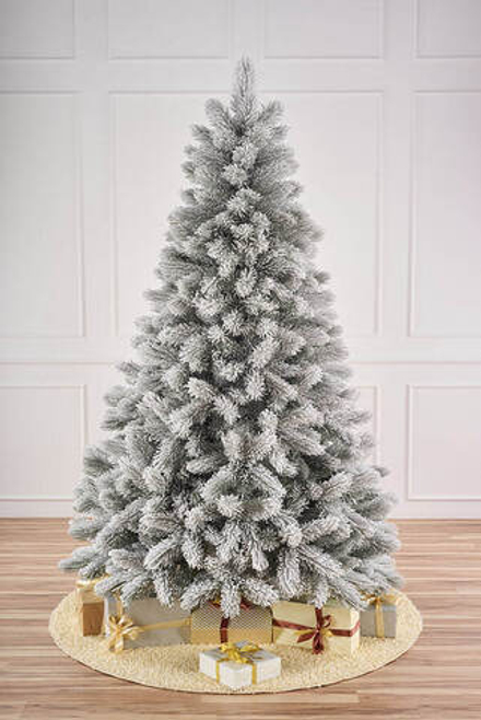 Ель искусственная заснеженная Крымская 1,8 м подставка металл 100% Литые веточки МаксКристмас