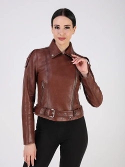 Кожаная куртка демисезонная косуха