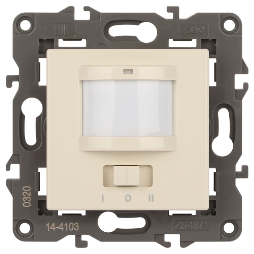 14-4103-02 ЭРА Датчик движения 2-проводной, 180-240В, 200Вт, IP20, Эра Elegance, слоновая кость