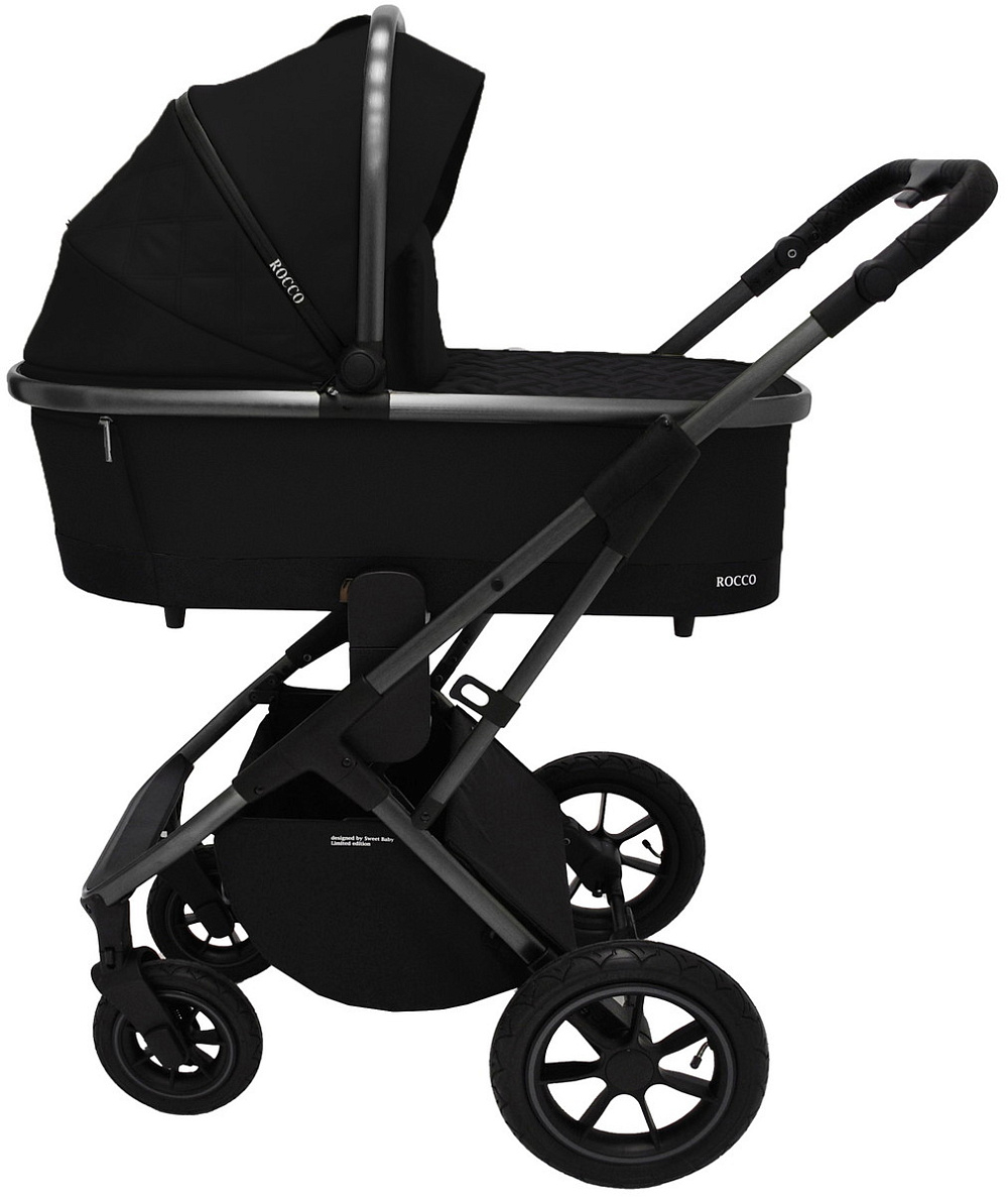 Коляска 3 в 1 Sweet Baby Rocco Air + автокресло Premier Black Black (Air)