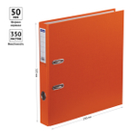 Папка-регистратор OfficeSpace, 50мм, бумвинил, с карманом на корешке, оранжевая