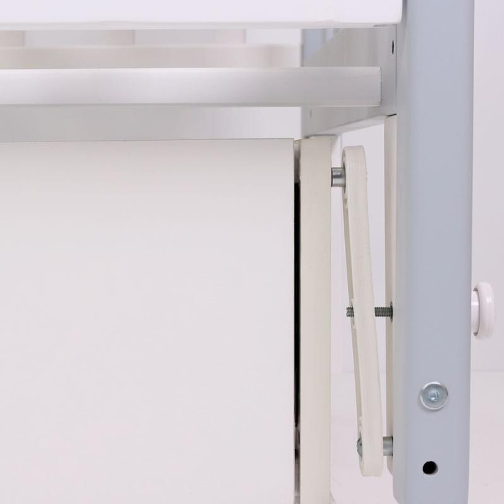 Кровать детская 120*60 "СИЛЬВИЯ"-7 (арт.46) универ маят/ящ (серый/белый)