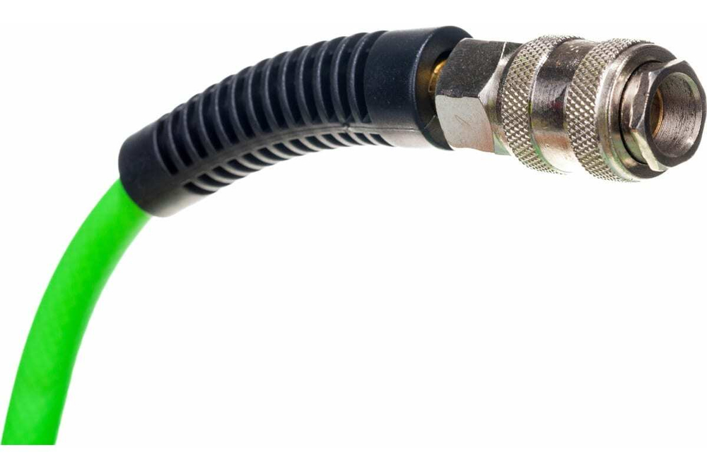 Шланг резиновый ПВХ с фитингами рапид и защитой от перегибов на концах 20 бар 6х11 мм (20 метров)