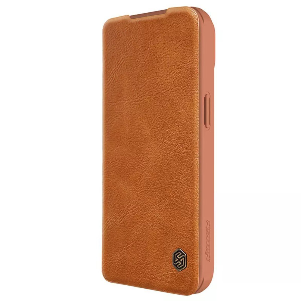 Кожаный чехол-книжка Nillkin Leather Qin Pro c защитой камеры для iPhone 15 Plus