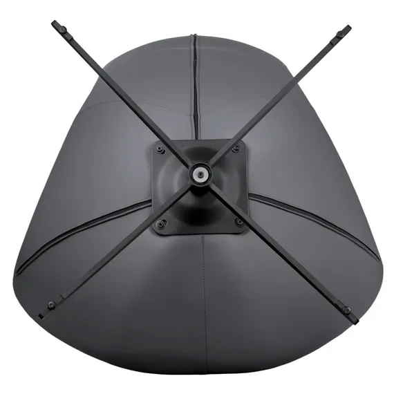 Кресло Hugo тёмно-серая экокожа, шенилл