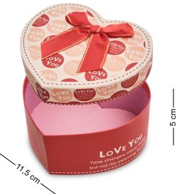 WG-89-C Коробка подарочная «Сердце» цв.алый