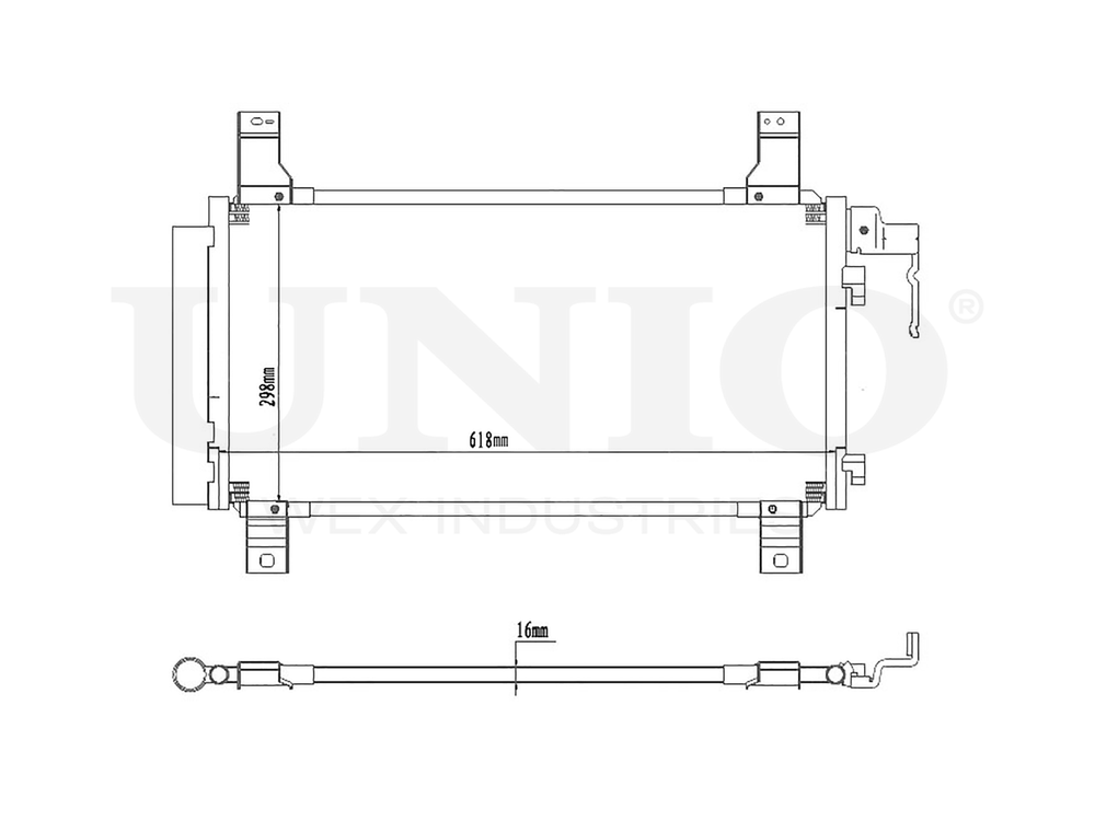 Радиатор кондиционера UNIO RAD-30041