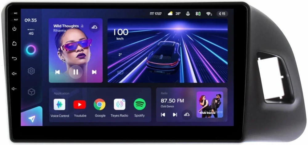 Магнитола для Audi Q5 8R 2008-2016 с джойстиком MMI - Teyes CC3 монитор 9" QLED на Android 10, ТОП процессор, 4Гб+32Гб, CarPlay, 4G SIM-слот