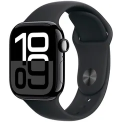 Часы Apple Watch Series 10, 46 мм, алюминий цвета «чёрный оникс», ремешок Sport Band чёрного цвета