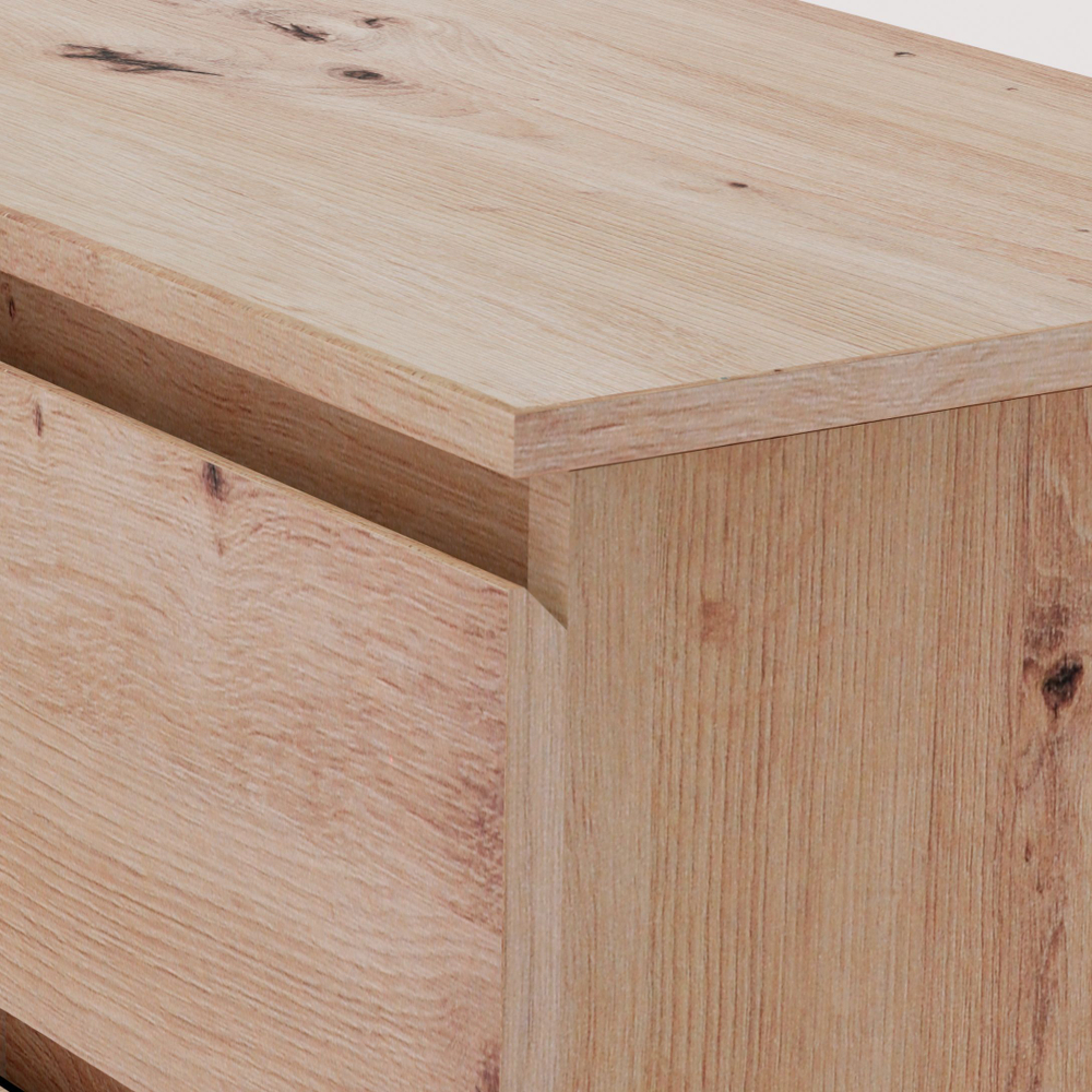 Комод для одежды Марм 70х35х67 см с 3-мя выдвижными ящиками со скосами в скандинавском стиле, артизан