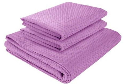 Комплект полотенец вафельных Home One 45х70 (2шт), 80х150 (1шт), сирень