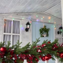 ULD-B25006-440-TTK MULTI IP44 Бахрома светодиодная с эффектом мерцания. 25м. Соединяемая. 440 светодиодов. Разноцветный свет. Провод прозрачный. ТМ Uniel