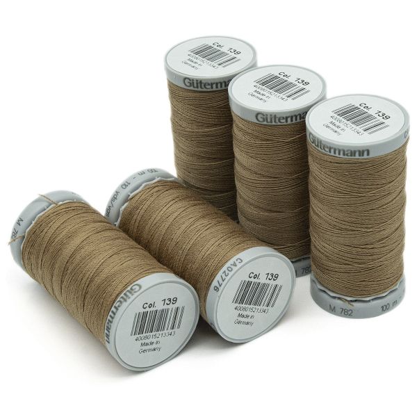Нитки суперкрепкие Gutermann Extra Strong M782 №40 (100 метров), 5 кат. | 139 бежево-коричневый
