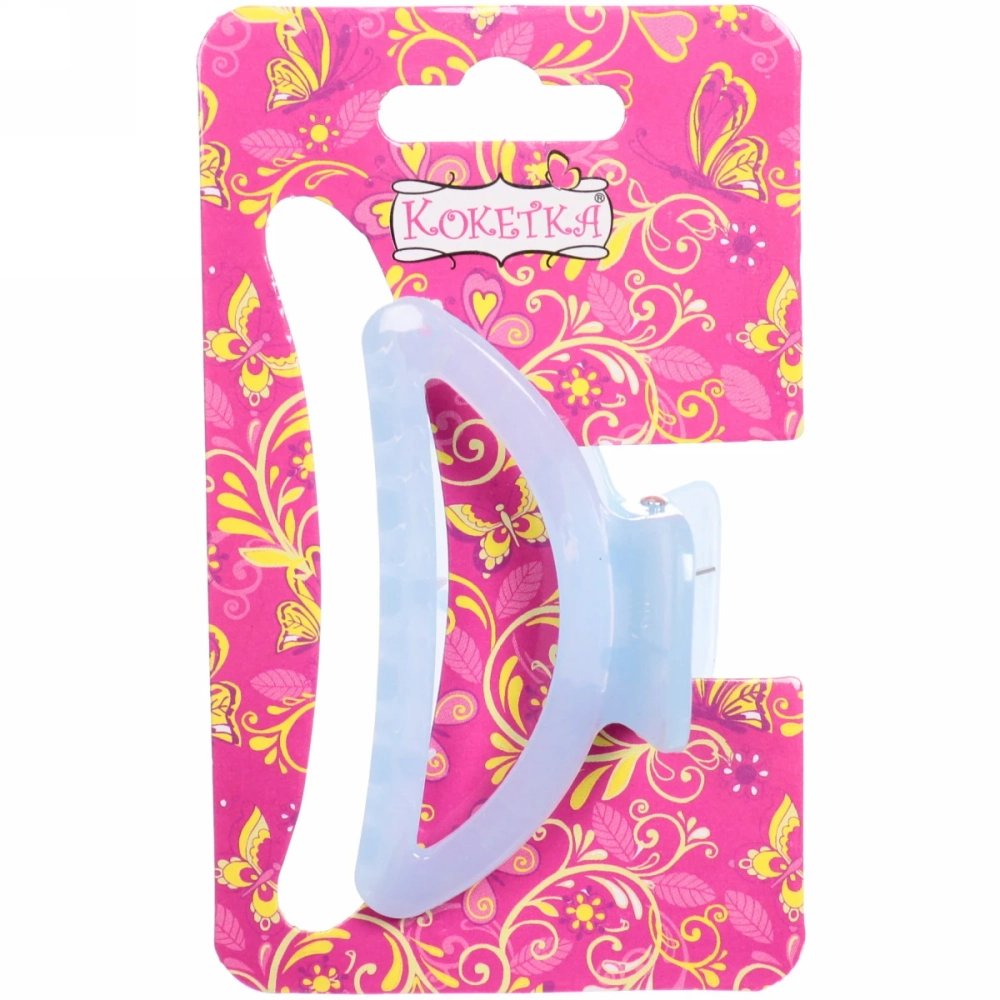 Заколка-краб для волос на блистере «Глянец-Трапеция», микс 6 цветов, 6см