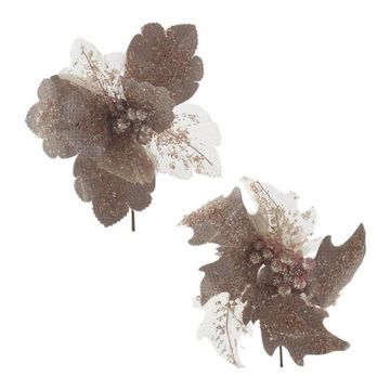 Цветок декоративный елочный 774593 L21 W21 H23 см