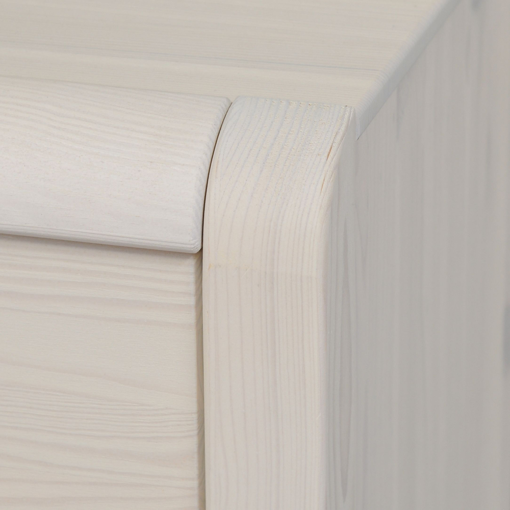 Комод, 104х39х100, Мадейра, с ящиками, для одежды и игрушек, под телевизор, из массива дерева, белый, Dipriz