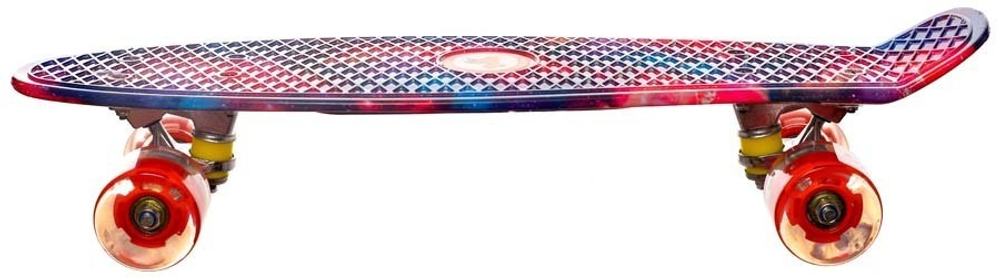 Скейт пенни-борд Igrokat Cosmo 22" с динамической подсветкой колес