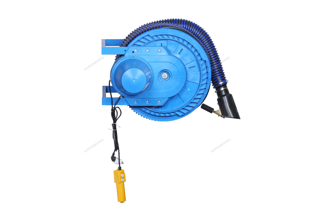 Катушка для сбора выхлопных газов с автоматическим приводом со шлангом L=8 м, D=100 мм и насадкой NORDBERG HRF8100E-KIT