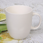 Кружка керамическая 340мл «Белая» полоски