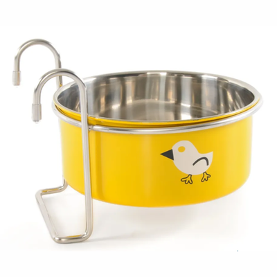 Skyrus кормушка для птиц внутренняя, металлическая, жёлтая, 12см