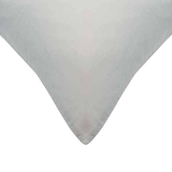 Набор из двух наволочек  из умягченного сатина серого цвета Essential 70х70 см