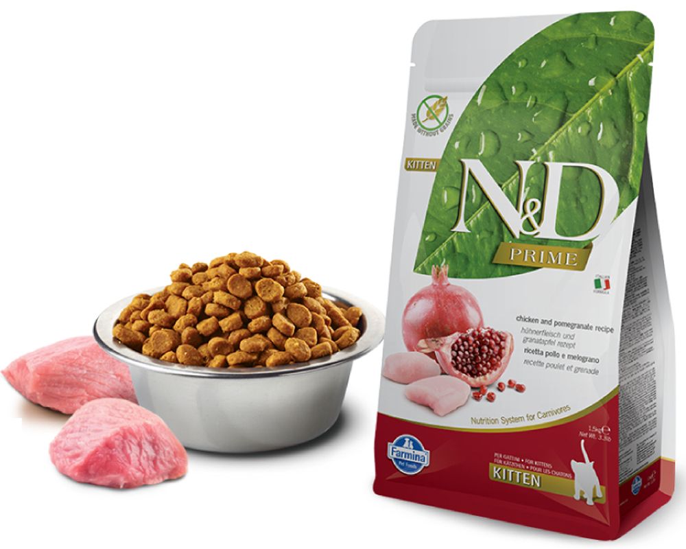 Н&amp;Д ПРАЙМ КЭТ КУРИЦА С ГРАНАТОМ ДЛЯ КОТЯТ 300 г N&amp;D PRIME CAT CHICKEN &amp; POMEGRANATE KITTEN 300G