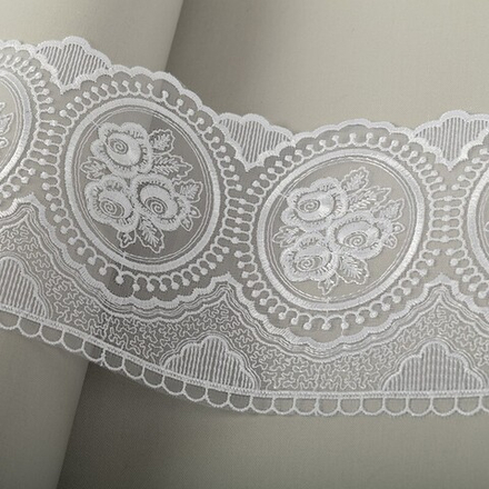 Кружево "Gamma", "органза",127 мм, цв.белый