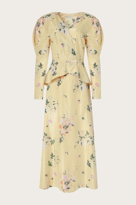 Юбка и жакет из хлопка с люрексной ниткой