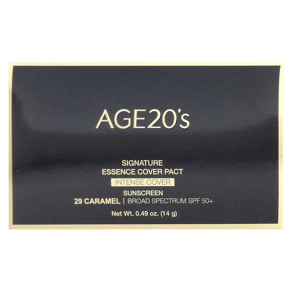 AGE20'S, Signature Essence Pact, Intense Cover, SPF 50+, 29 карамелей, 14 г (0,49 унции)