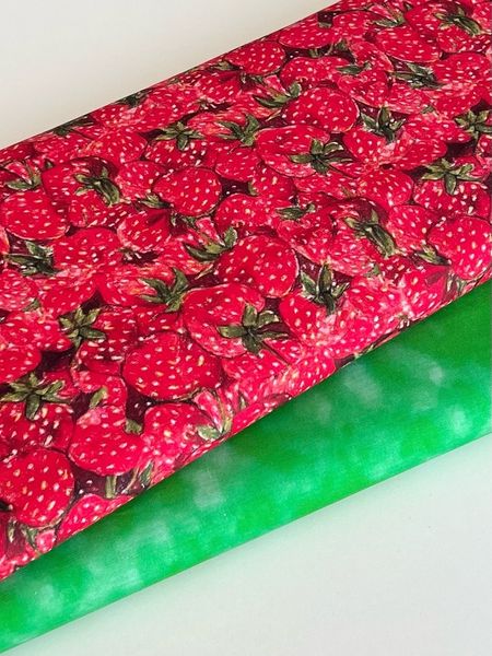 КЛУБНИКА, 100% хлопок Handmade Fabrics 5