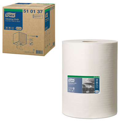 Протирочный нетканый материал TORK (Система W1, W2, W3) Premium, 400 листов в рулоне, 32х38 см.
