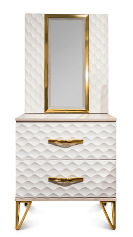 Lara (Эра) Тумба прикроватная (белый глянец)