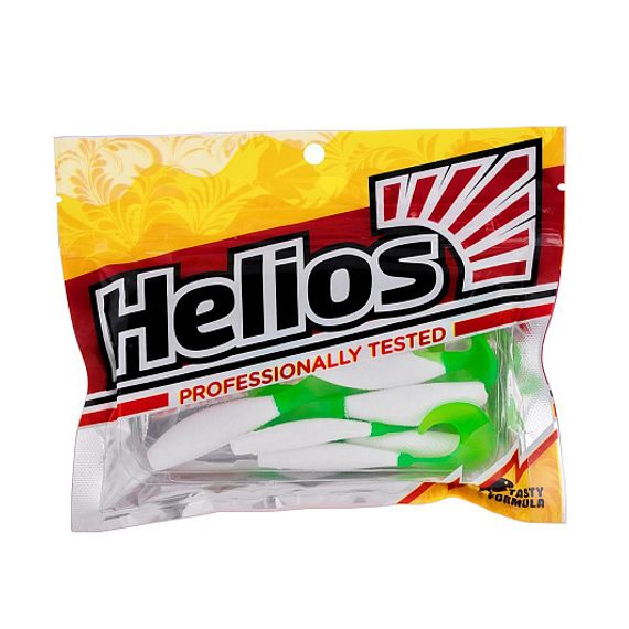 Твистер Helios Hybrid 3,15&quot;/8,0 см White &amp; Green 7шт. (HS-14-016)