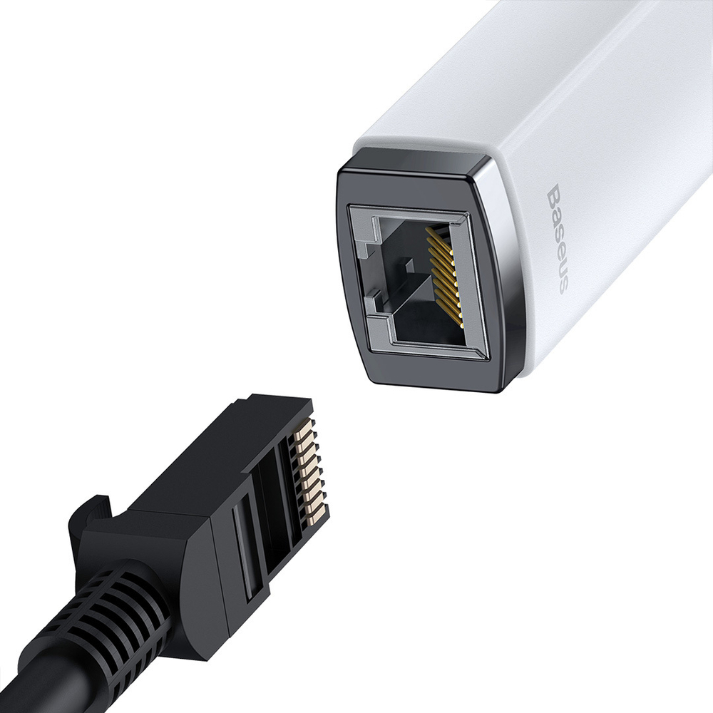 Сетевой адаптер Baseus Lite Series Ethernet Adapter Type-C to RJ45 LAN Port 100Mbps - White