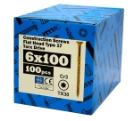 6х100 потай, (100 шт) Конструкционный саморез по дереву TX30 SEWMETIZ