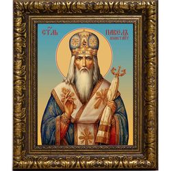 Павел I, патриарх Константинопольский, священномученик. Икона на холсте.