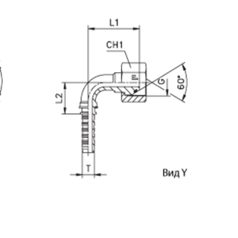 Фитинг DN 38 BSP (Г) 2 (90) (штифтованная гайка, o-ring)