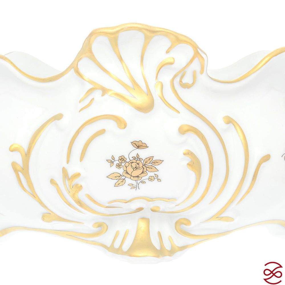 Конфетница Queen's Crown Золотая роза 22 см