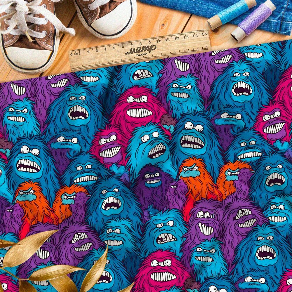 Ткань Барби фантазийные страшилы